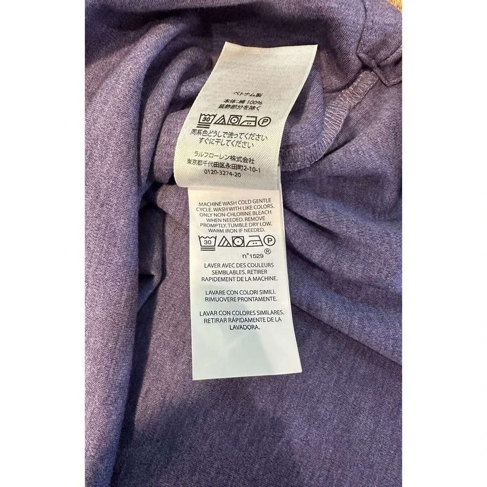 Polo Ralph Lauren Blue Label Polo Shirt Classic Fit Heathered Purple Size Large